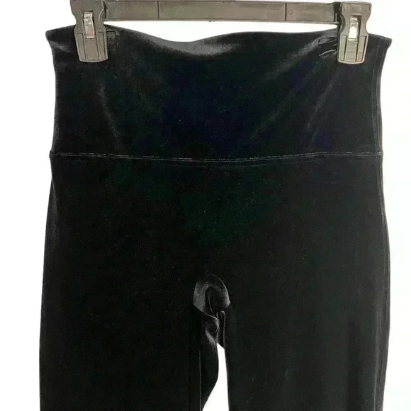SPANX Black Velvet Tummy Control High Waisted Tights Leggings Size Large - Picture 4 of 11